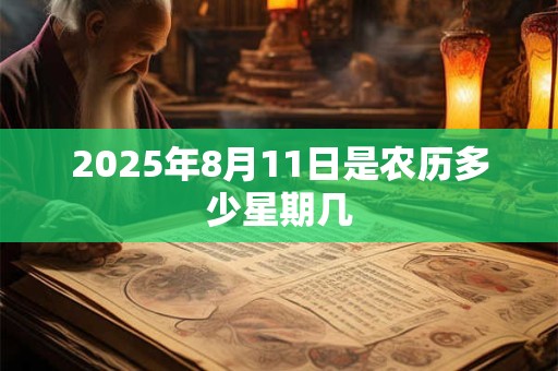 2025年8月11日是农历多少星期几 2025年8月11日是农历多少星期几