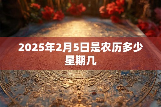 2025年2月5日是农历多少星期几 2025年2月5日是农历多少星期几