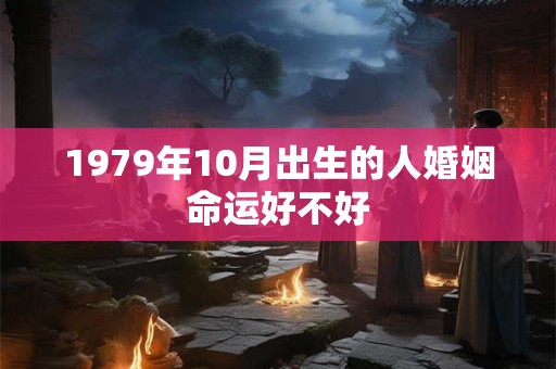1979年10月出生的人婚姻命运好不好