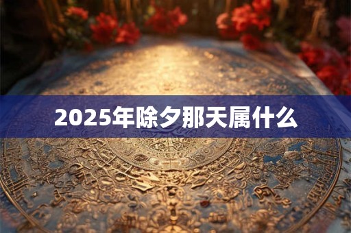 2025年除夕那天属什么