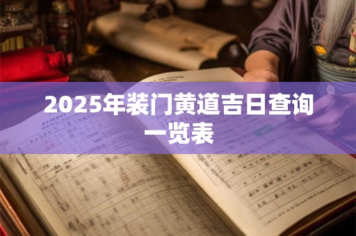 2025年装门黄道吉日查询一览表