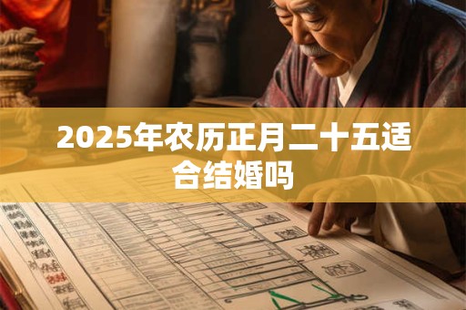 2026年农历正月二十五适合结婚吗