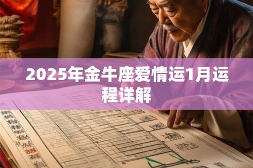 2025年金牛座爱情运1月运程详解 2025年金牛座爱情运1月运程详解
