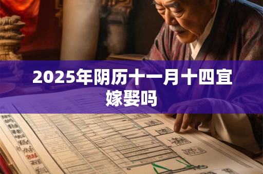 2025年阴历十一月十四宜嫁娶吗 2025年阴历十一月十四宜嫁娶吗