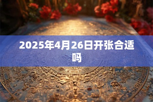 2025年4月26日开张合适吗