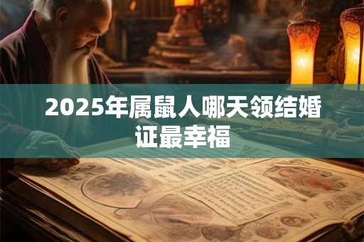 2025年属鼠人哪天领结婚证最幸福 2025年属鼠人哪天领结婚证最幸福