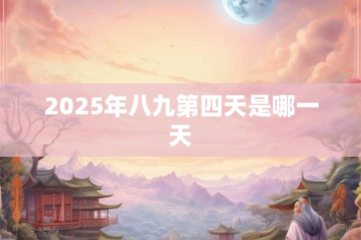 2026年八九第四天是哪一天