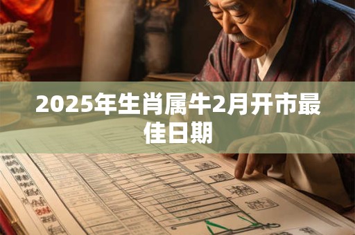 2025年生肖属牛2月开市最佳日期