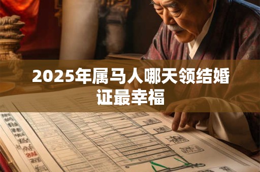 2025年属马人哪天领结婚证最幸福 2025年属马人哪天领结婚证最幸福