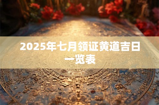2025年七月领证黄道吉日一览表 2025年七月领证黄道吉日一览表