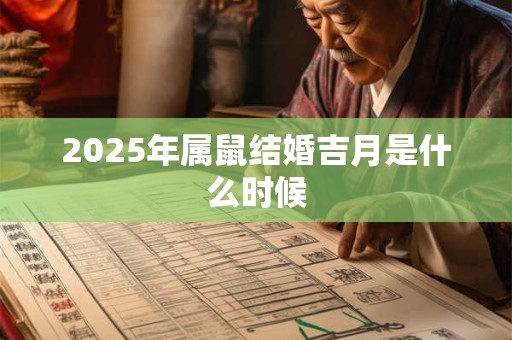 2025年属鼠结婚吉月是什么时候 2025年属鼠结婚吉月是什么时候