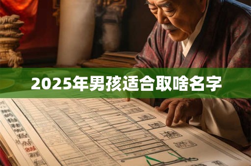 2026年男孩适合取啥名字