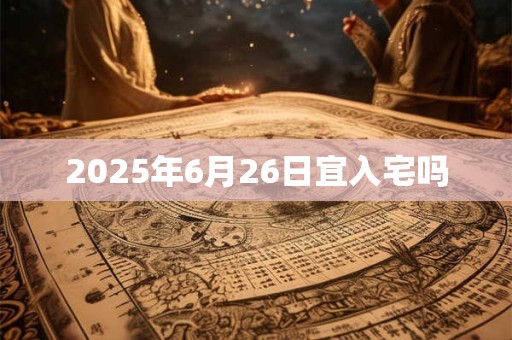 2025年6月26日宜入宅吗