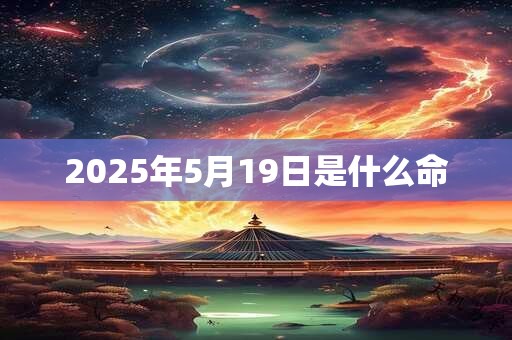 2025年5月19日是什么命 2025年5月19日是什么命
