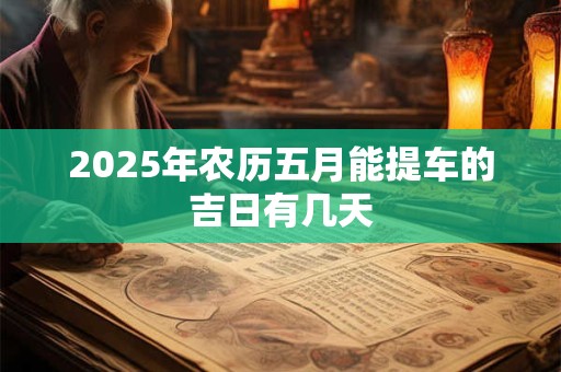2025年农历五月能提车的吉日有几天 2025年农历五月能提车的吉日有几天