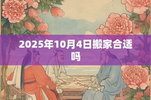 2025年10月4日搬家合适吗