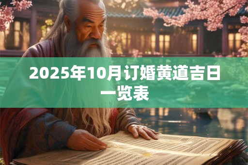 2025年10月订婚黄道吉日一览表