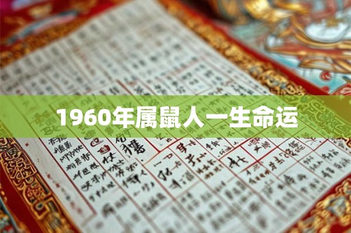 1960年属鼠人一生命运