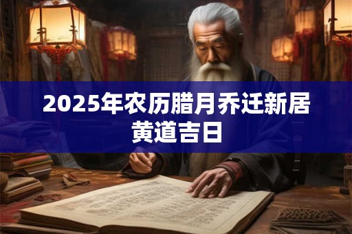 2025年农历腊月乔迁新居黄道吉日 2025年农历腊月乔迁新居黄道吉日