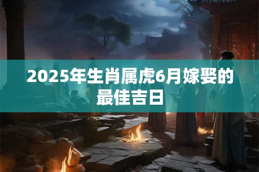 2025年生肖属虎6月嫁娶的最佳吉日 2025年生肖属虎6月嫁娶的最佳吉日