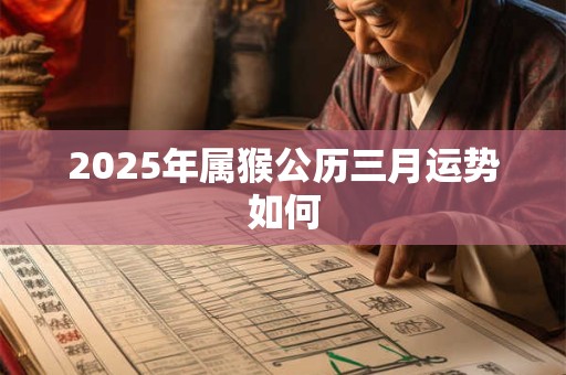 2025年属猴公历三月运势如何 2025年属猴公历三月运势如何