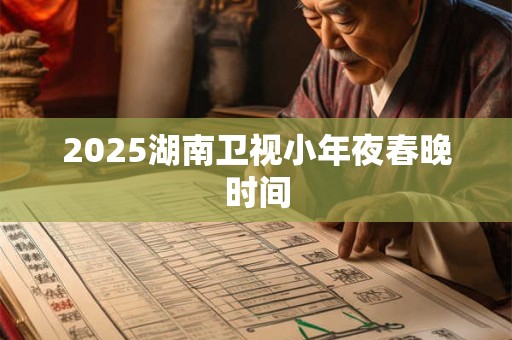 2025湖南卫视小年夜春晚时间 2025湖南卫视小年夜春晚时间