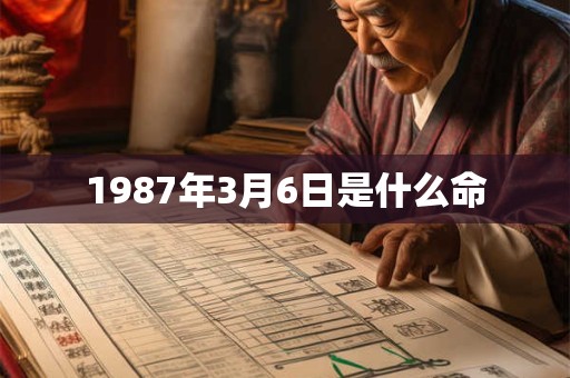 1987年3月6日是什么命 1987年3月6日是什么命