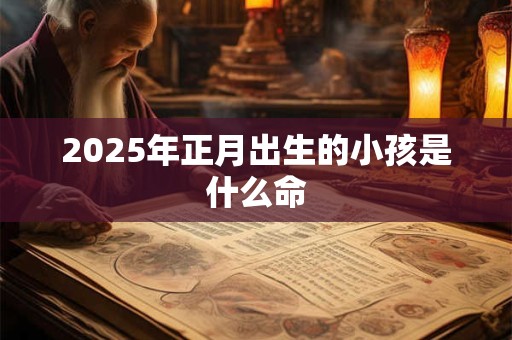 2025年正月出生的小孩是什么命 2025年正月出生的小孩是什么命