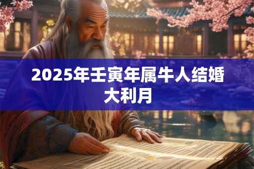 2026年壬寅年属牛人结婚大利月