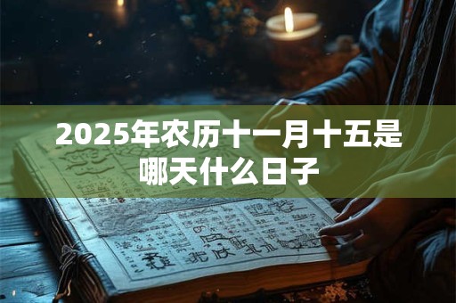 2025年农历十一月十五是哪天什么日子 2025年农历十一月十五是哪天什么日子