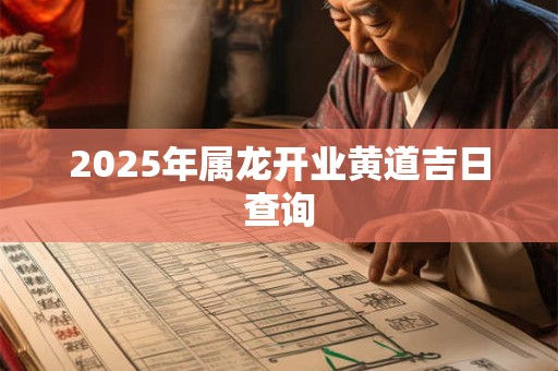 2025年属龙开业黄道吉日查询