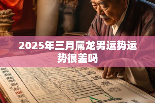 2025年三月属龙男运势运势很差吗 2025年三月属龙男运势运势很差吗