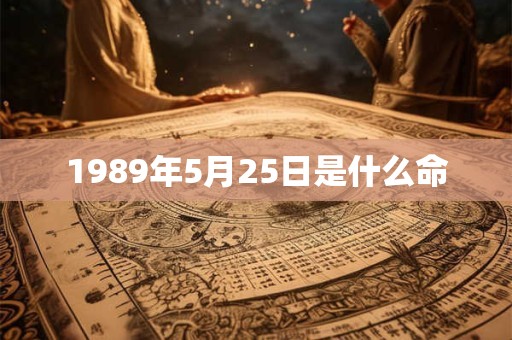 1989年5月25日是什么命 1989年5月25日是什么命