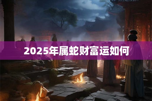 2025年属蛇财富运如何 2025年属蛇财富运如何