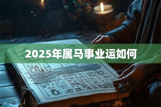 2025年属马事业运如何