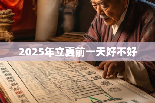 2026年立夏前一天好不好 2026年立夏前一天好不好