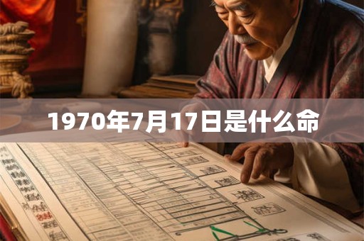 1970年7月17日是什么命 1970年7月17日是什么命