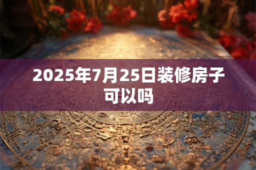 2025年7月25日装修房子可以吗
