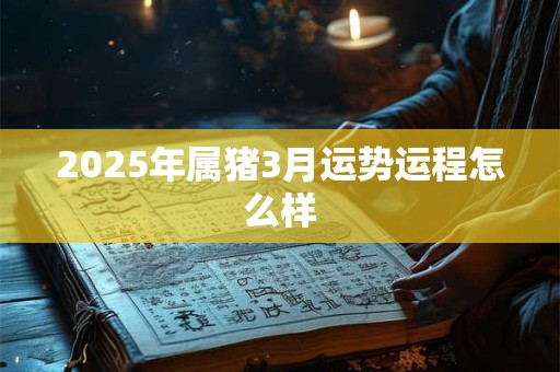 2025年属猪3月运势运程怎么样 2025年属猪3月运势运程怎么样