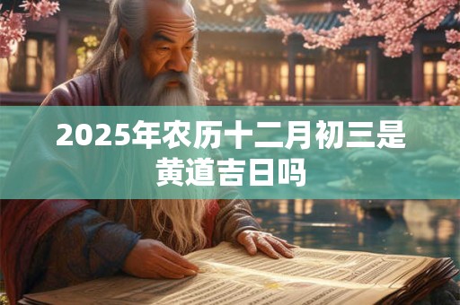 2025年农历十二月初三是黄道吉日吗 2025年农历十二月初三是黄道吉日吗