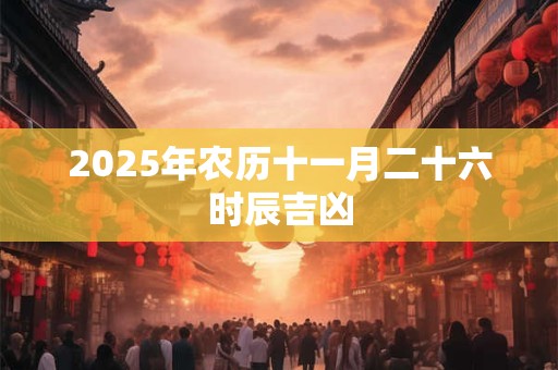 2025年农历十一月二十六时辰吉凶 2025年农历十一月二十六时辰吉凶