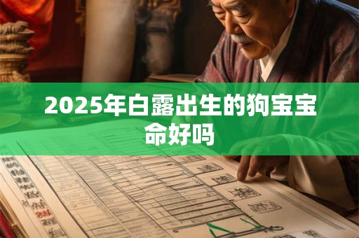 2025年白露出生的狗宝宝命好吗 2025年白露出生的狗宝宝命好吗