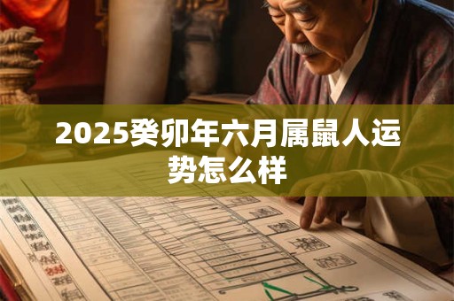 2025癸卯年六月属鼠人运势怎么样 2025癸卯年六月属鼠人运势怎么样