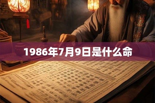1986年7月9日是什么命 1986年7月9日是什么命
