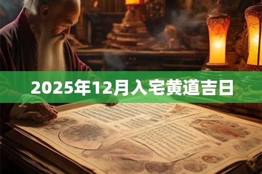 2025年12月入宅黄道吉日