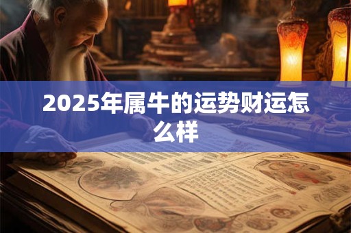 2025年属牛的运势财运怎么样