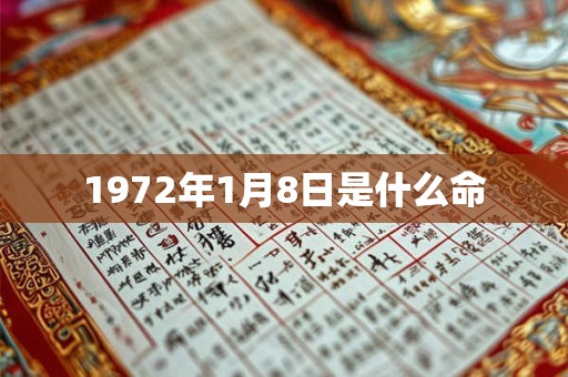 1972年1月8日是什么命 1972年1月8日是什么命