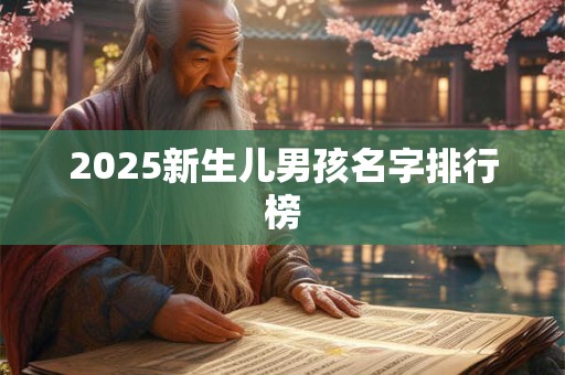 2025新生儿男孩名字排行榜 2025新生儿男孩名字排行榜