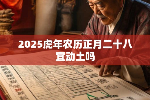 2025虎年农历正月二十八宜动土吗 2025虎年农历正月二十八宜动土吗