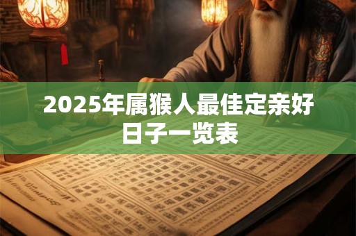 2025年属猴人最佳定亲好日子一览表 2025年属猴人最佳定亲好日子一览表